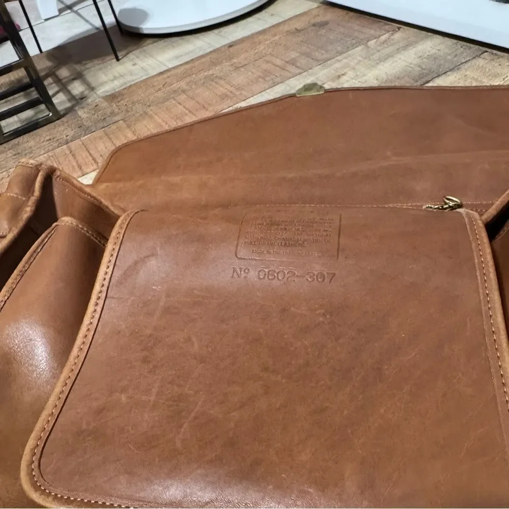 RARE COACH Morgan Glove Tanned Leather Brass Briefcase Made in USA 0602-307